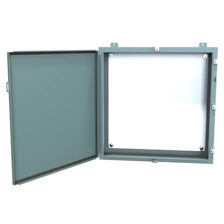 N4 Wallmount Enclosure With Panel, 30 X 30 X 8, Steel/Gray